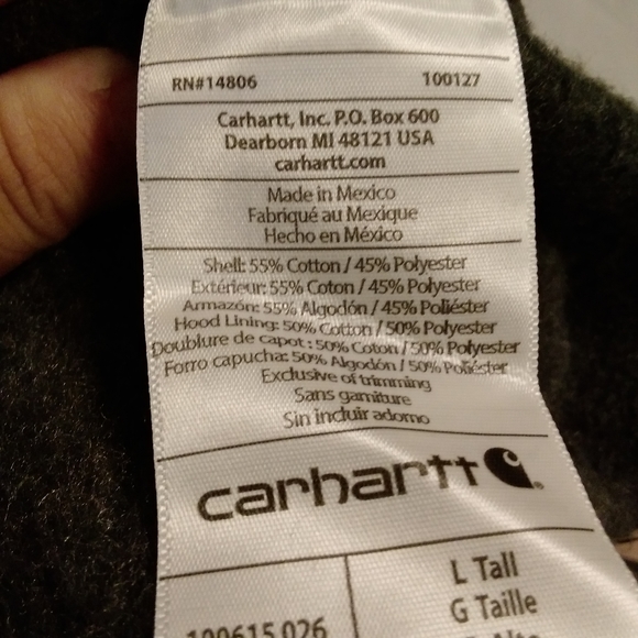 Carhartt Rain Deffender Hoodie Loose Fit - Gray Large - Picture 4 of 4